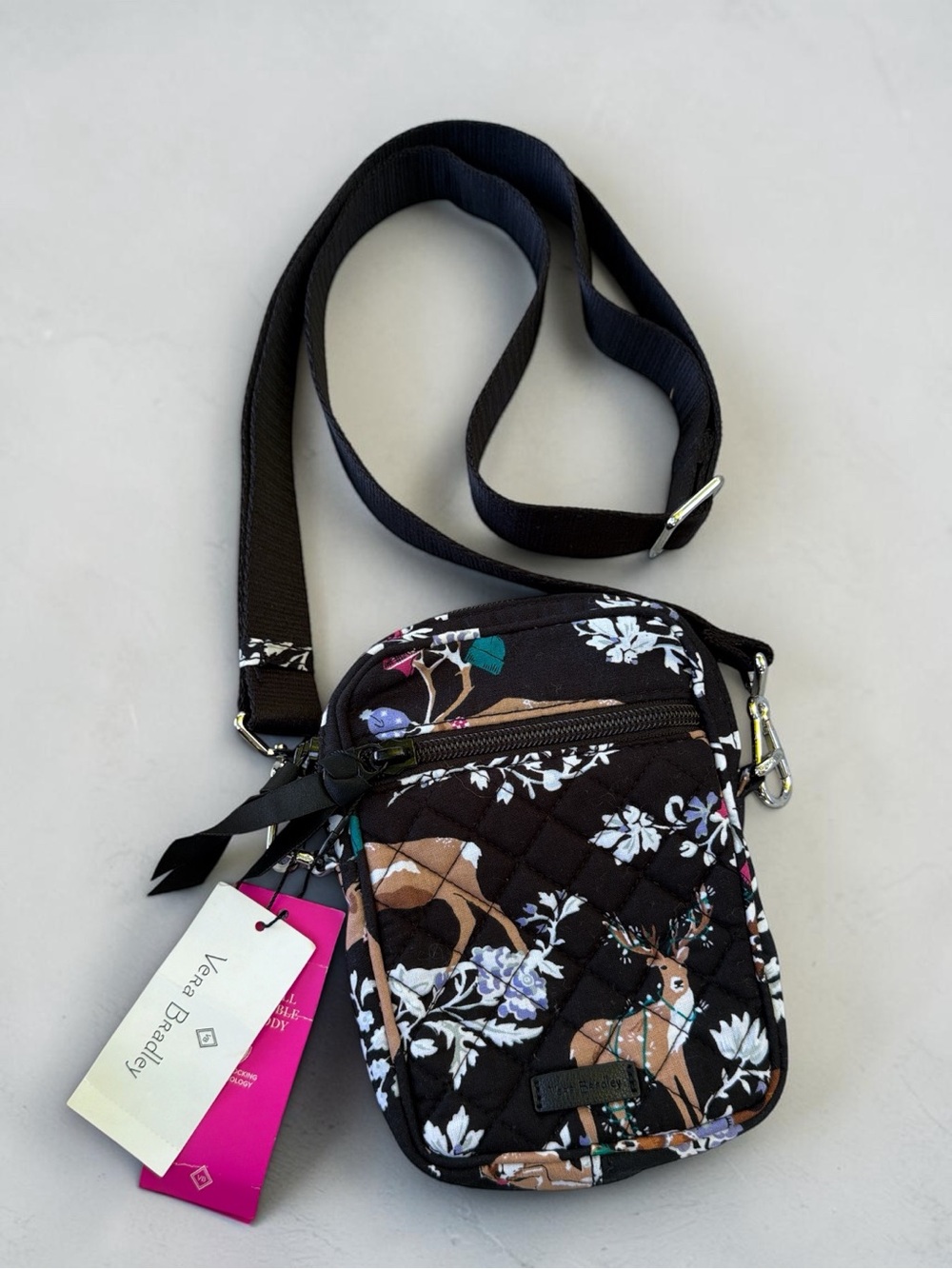Vera Bradley RFID Small Convertible Crossbody in the retired Merry Mischief New